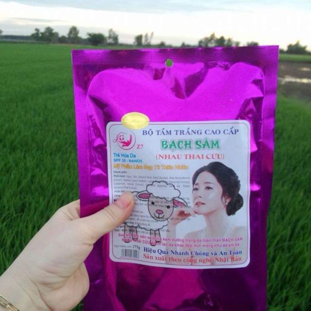 BỘ TẮM TRẮNG CAO CẤP DƯỠNG CHẤT NHAU THAI CỪU BẠCH SÂM Z (175G)