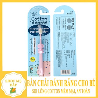 BÀN CHẢI ĐÁNH RĂNG CHO BÉ❤️FREESHIP❤️Bàn chải sợi lông cotton cho bé từ 2 tuổi trở lên - PKSS44