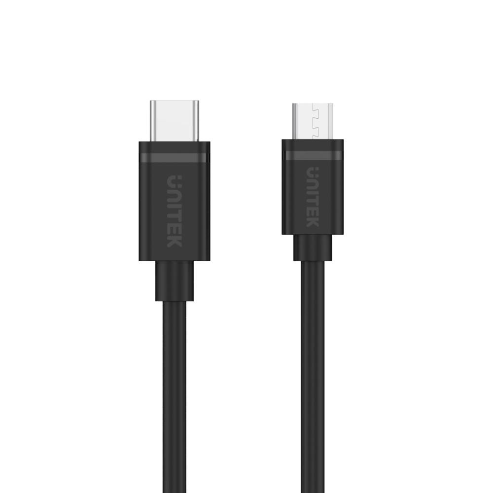 UNITEK Y-C473BK  - Cáp sạc Chuyển Đổi  USB-C Sang Micro USB Với Dữ Liệu (USB 2.0)