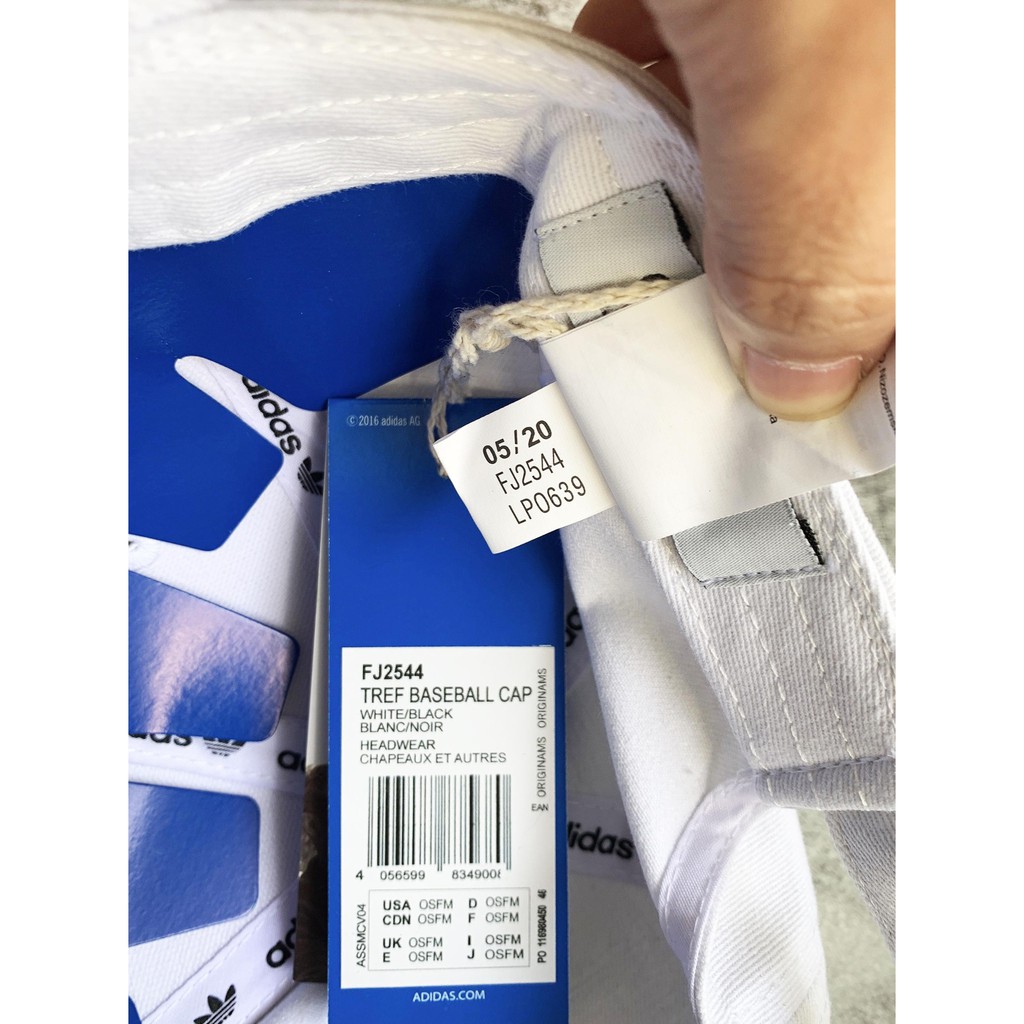 Mũ Nón Adidas Trefoil Baseball White Cap Full Tag Code