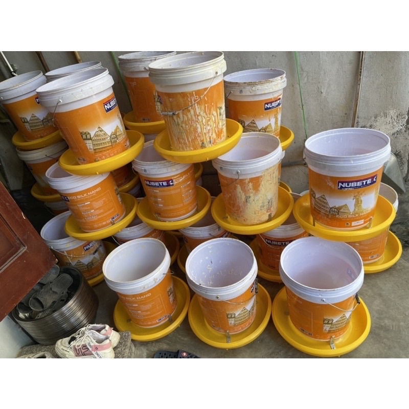 Máng ăn xô sơn cho gà vịt