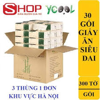 Thùng 30 gói giấy ăn gấu trúc ycool .