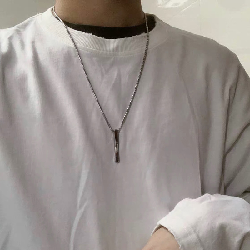 vòng cổ Thép Titan Dáng Dài Cá Tính Phong Cách Hip-Hop