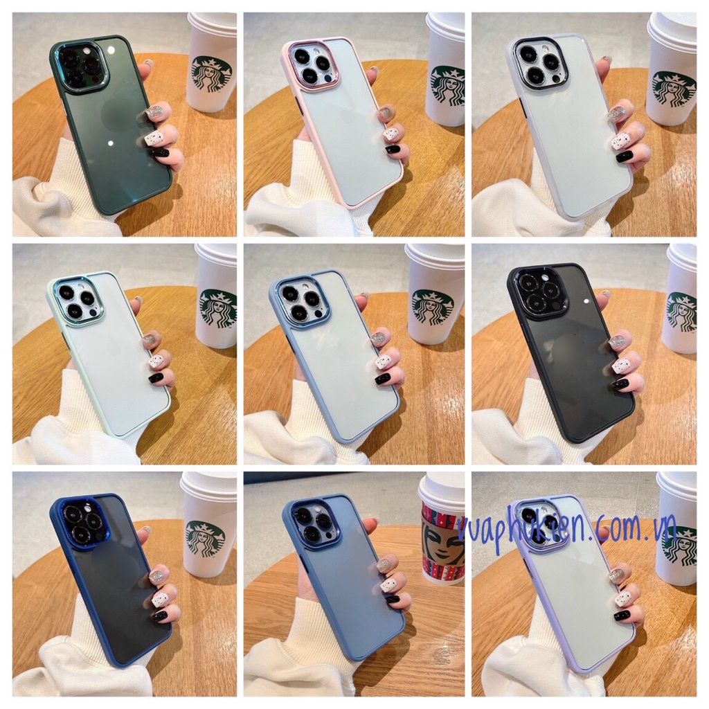 Ốp lưng FILADA trong viền màu cho iPhone 13/14 Pro Max/Plus/Pro/Mini cao cấp - vuaphukien