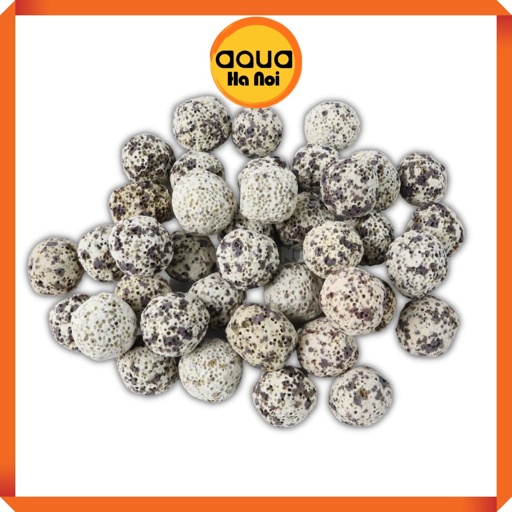 Sứ bi muối tiêu - Vật liệu lọc làm trong nước hồ cá Koi, cá rồng, thủy sinh - 100g/500g