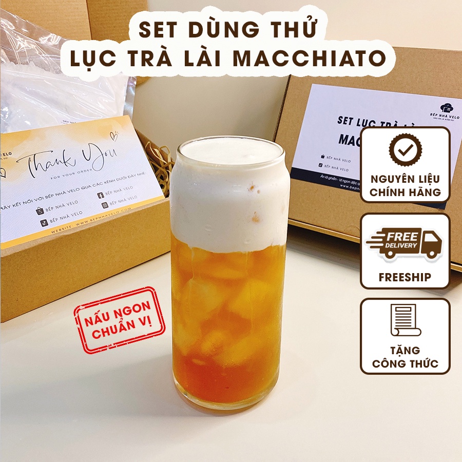 Set Dùng Thử Lục Trà Lài Macchiato - Kem Cheese - Bếp Nhà Velo