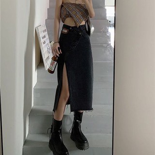 Chân váy jeans nữ dáng dài