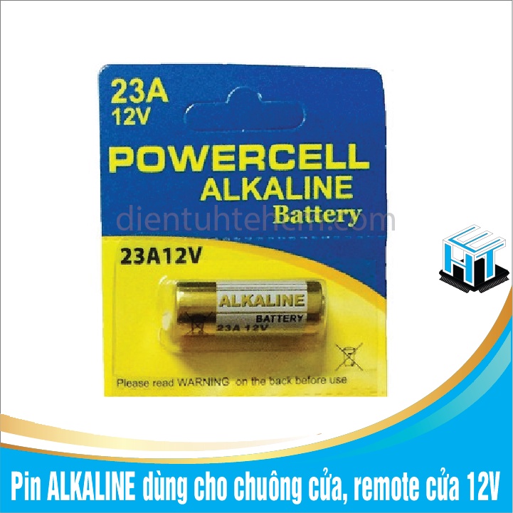 Pin ALKALINE dùng cho chuông cửa, remote cửa 12V