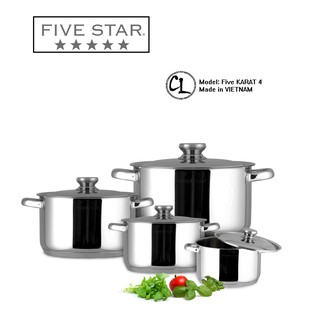 BỘ NỒI 4 MÓN FIVESTAR KARAT