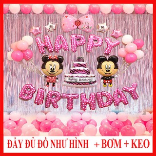 Trang Trí Sinh Nhật - Set Trang Trí Sinh Nhật (Kèm bơm + băng dính + ruy băng) T45