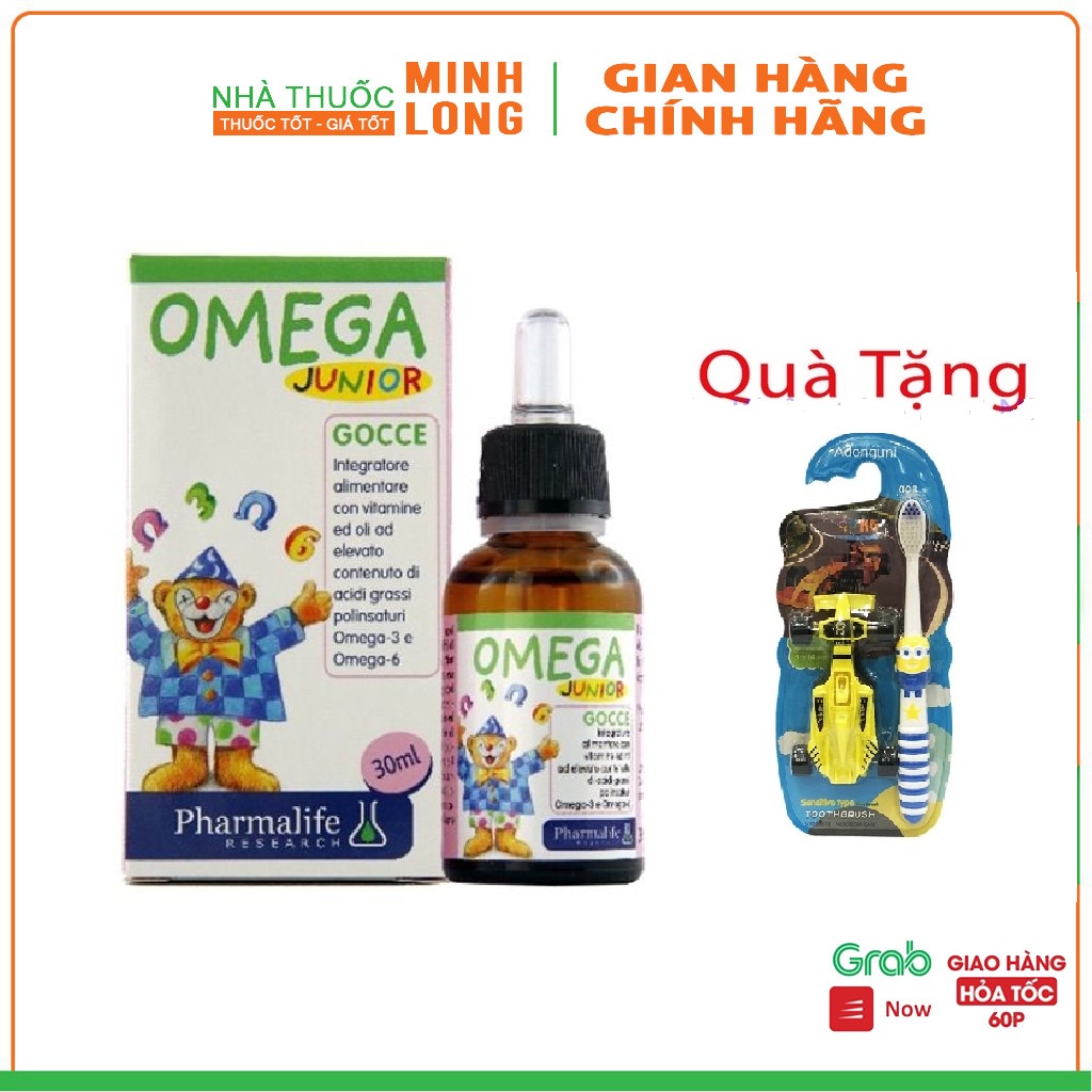 Fitobimbi Omega Junior - Bổ sung Omega-3 6 9 phát triển trí não cho bé (Lọ nhỏ giọt 30ml)