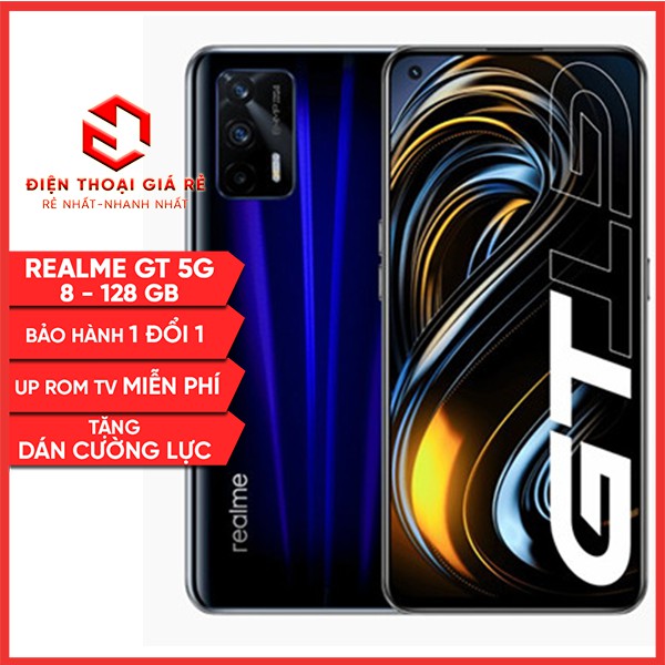 Điện Thoại Realme GT 5G-RAM 8-128GB-[Điện thoai Giá rẻ, Bảo hành 1 đổi 1-Tặng cường lực] | BigBuy360 - bigbuy360.vn