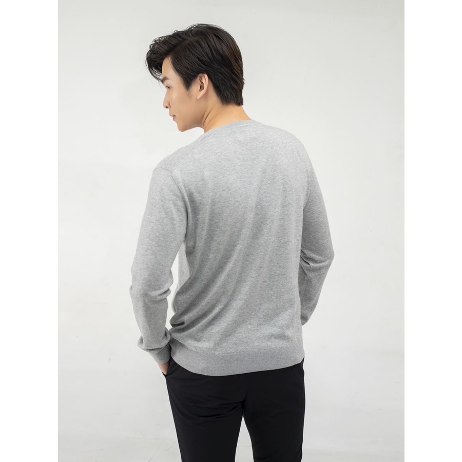 Áo len nam ARISTINO  ấm , nhẹ, không xù  from rộng  AWO010W9 (màu xám)