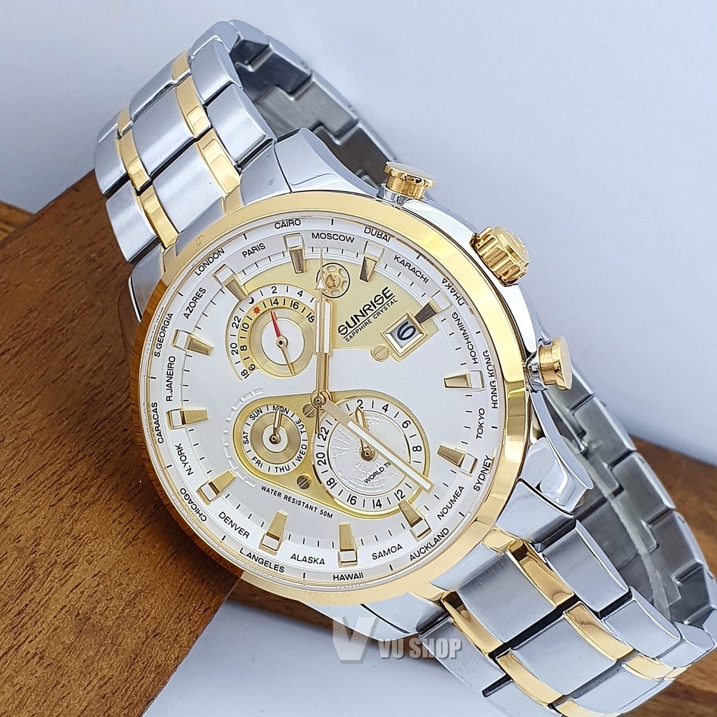 Đồng hồ nam SUNRISE 1135SA - World time