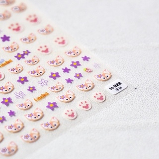 sticker lụa 5d cao cấp hình con gấu dán móng tay nail