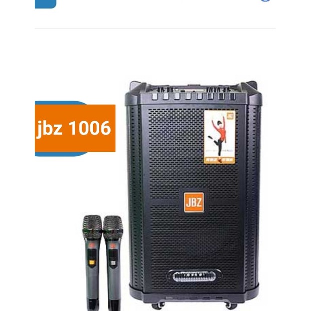 Loa kéo karaoke JBZ-NE-1006 / 0806 / 1206  tặng 2 Micro UHF- Kim loại