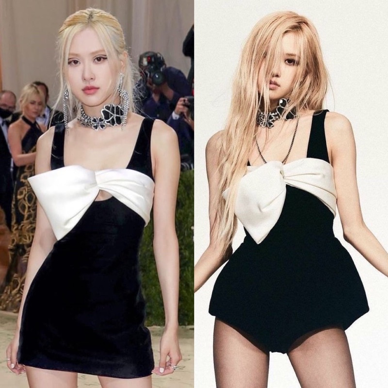 Jumpsuit nơ cheapmoment với Rosé BLACKPINK