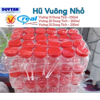  COMBO 24 Hủ nhựa nhỏ nắp đỏ muối tôm 135/190/230ml 
