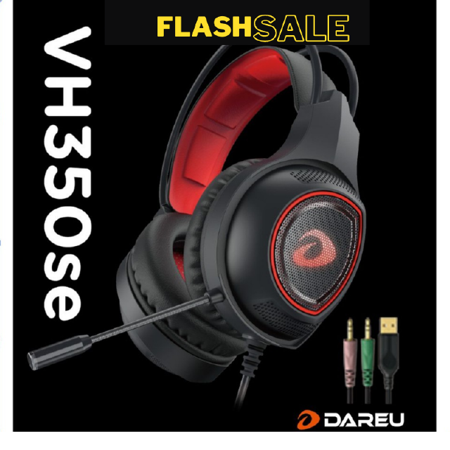 Tai nghe DareU VH350SE 7.1 USB Chuyên Game. Hàng chính hãng, New ( dùng cho máy tính để bàn, điện thoai,...)