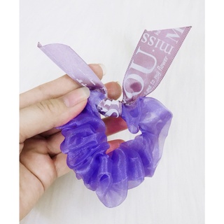 Dây Cột Tóc Tai Thỏ Vải Phi Bóng