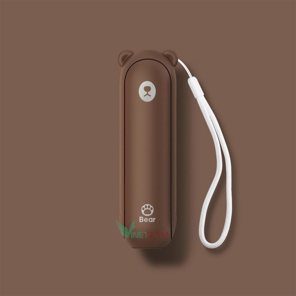 Quạt Mini Cầm Tay Đa Năng Kiêm Pin Sạc Dự Phòng, Đèn Pin Gấu Bear -DC4036 | BigBuy360 - bigbuy360.vn