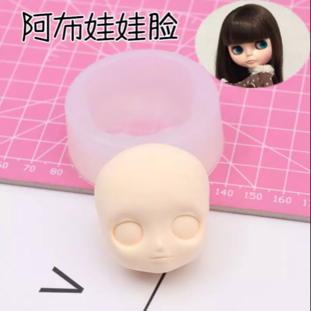 Khuôn silicone nặn đất sét mặt doll chibi bjd