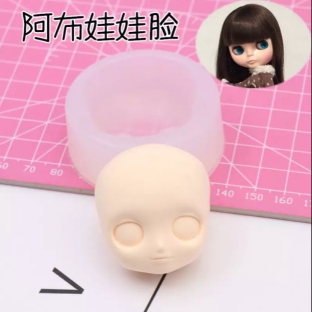 Khuôn silicone nặn đất sét mặt doll chibi bjd