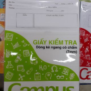 Giấy kiểm tra Campus ôly và dòng kẻ ngang
