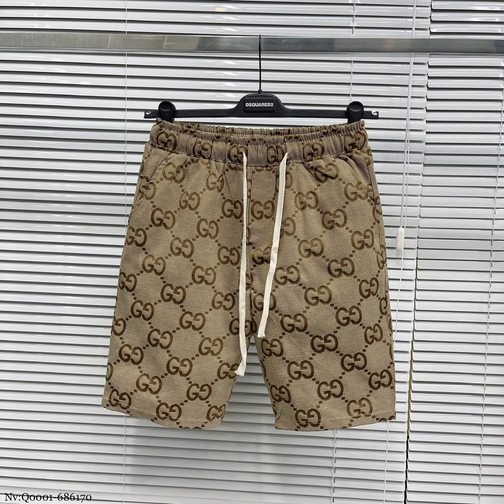 Quần Đùi Nam GC Logo In Chìm - Quần Ngố Nam GC Chất Liệu Cotton Thô Cao Cấp Dt Fashion Menwear