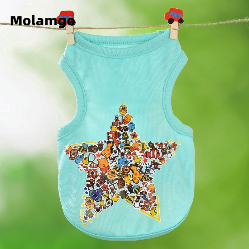 MOLAMGO  Áo thun in họa tiết dễ thương thời trang xuân hè cho thú cưng