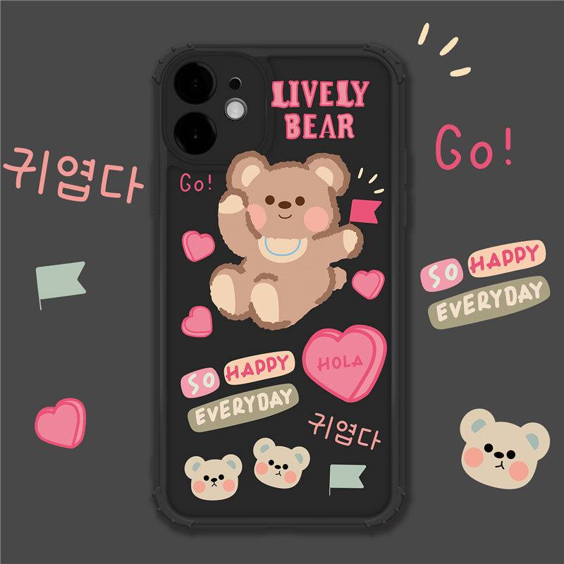 INS milk tea apple 6s / 7 / 8plus mobile phone case iPhone 11 / 12 soft shell Apple X / XR female xs max