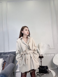 ÁO KHOÁC DẠ KÈM ĐAI (ảnh thật)