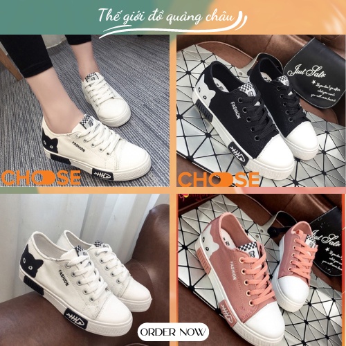 (B-6) Giày sneaker nữ thể thao - Giày cho.se đế chống trơn - Phối đồ dễ dàng hàng CAO CẤP