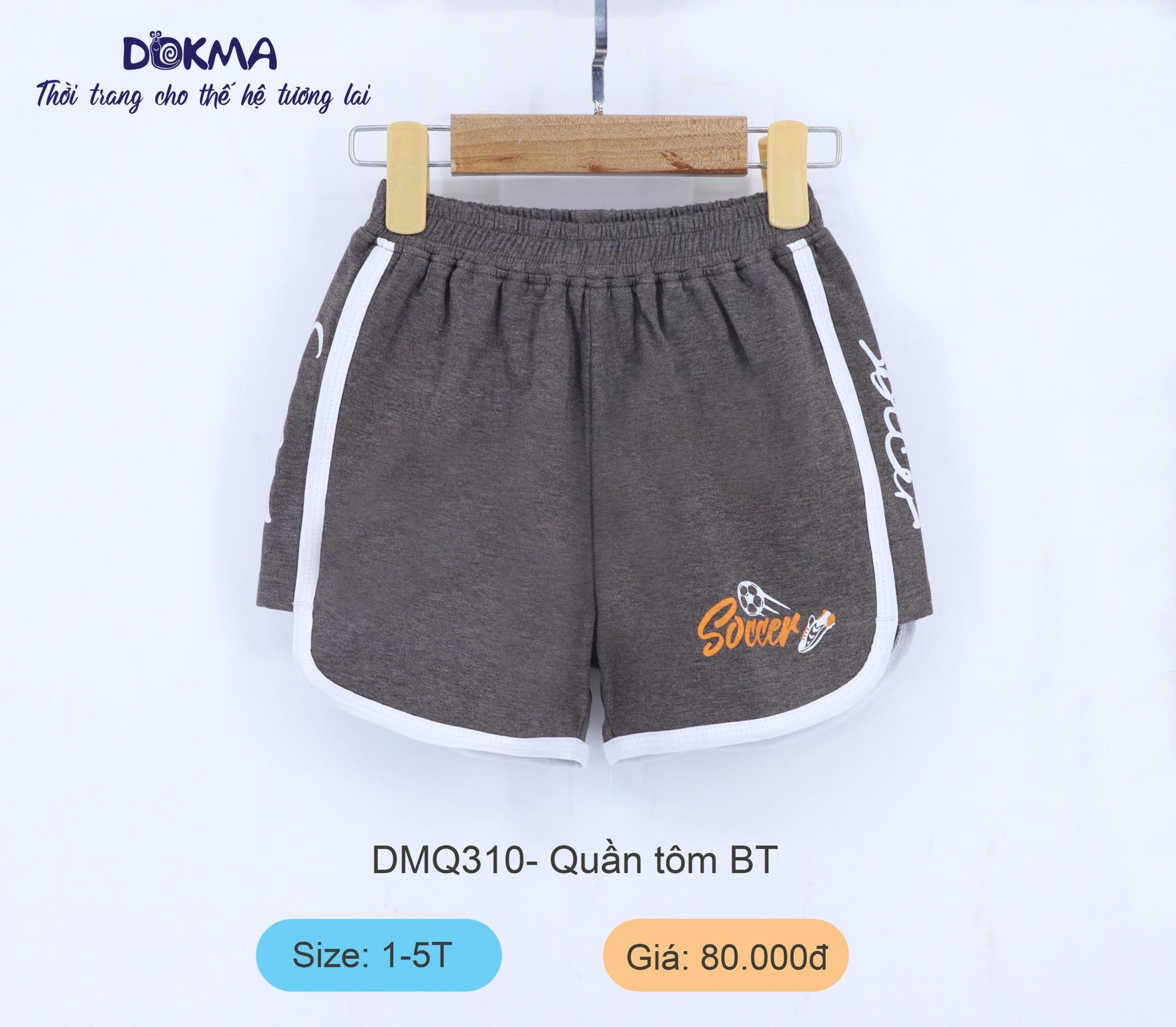 Quần tôm chất liệu organic cotton bé trai DQ310 Dokma