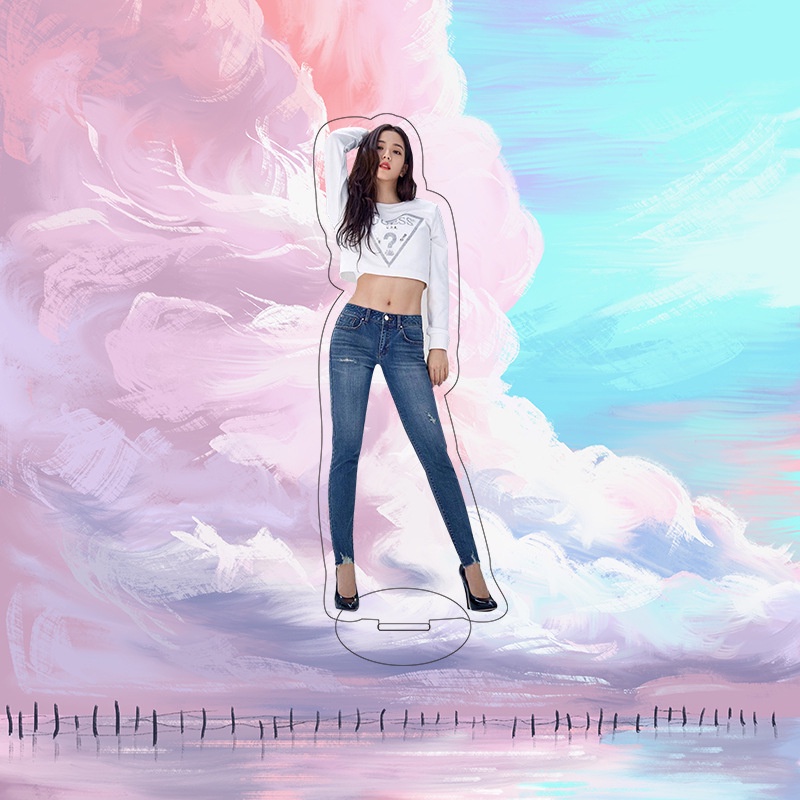 Mô hình trang trí Acrylic in hình nhóm nhạc idol Kpop blackpink kích thước lớn 15cm - BF4