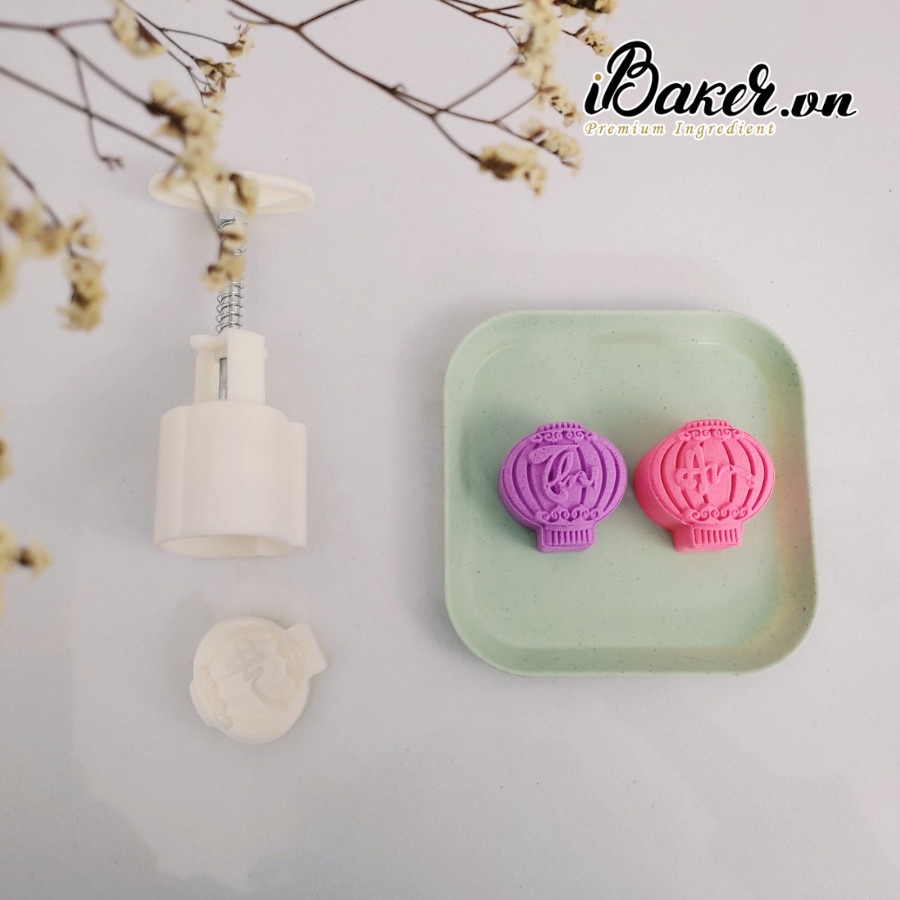 [Mẫu mới 2022] Khuôn trung thu lò xò 50g - Lồng đèn 2 mặt Thu - An