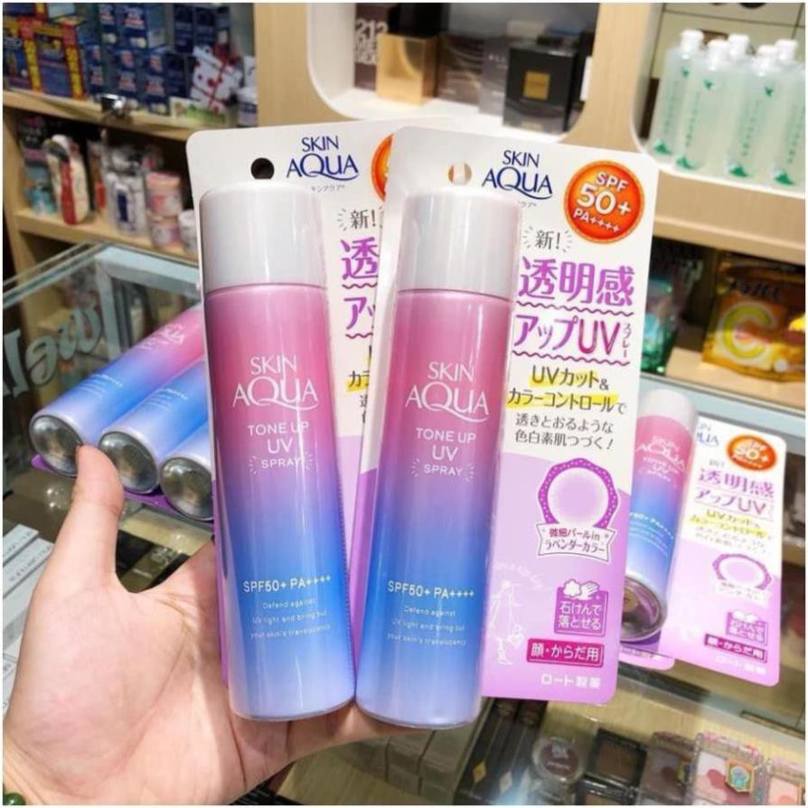 Xịt Chống Nắng SKIN AQUA Tone Up UV SPF50+ PA++++ Lọ 70g