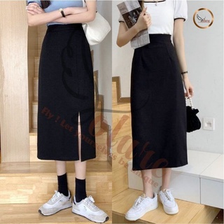 Chân Váy Dài Chữ A Xẻ Sau / Xẻ Trước Bigsize Dài 70cm Sau Lưng Có Thun Giãn [size từ 48-90kg]