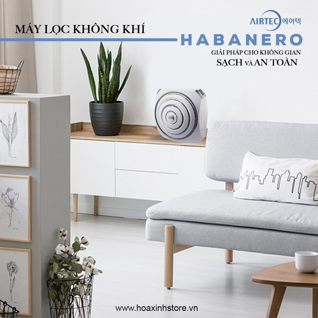 Máy Lọc Không Khí AIRTEC Habanero 2 Với Lõi Lọc Kép - Nhập Khẩu Hàn Quốc (Cho Không Gian Từ 30m2 - 60m2)