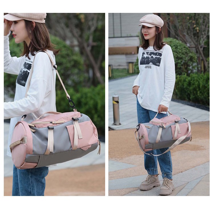 Balo thể thao kiêm túi xách nữ, balo du lịch có ngăn giày, chống nước, chống sốc tốt, PKC-BL14