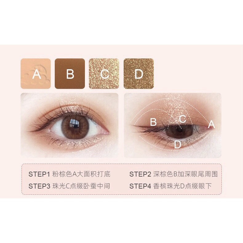 Bảng phấn mắt 20 màu hạt dẻ mới trong long lanh, màu đất không thấm nước