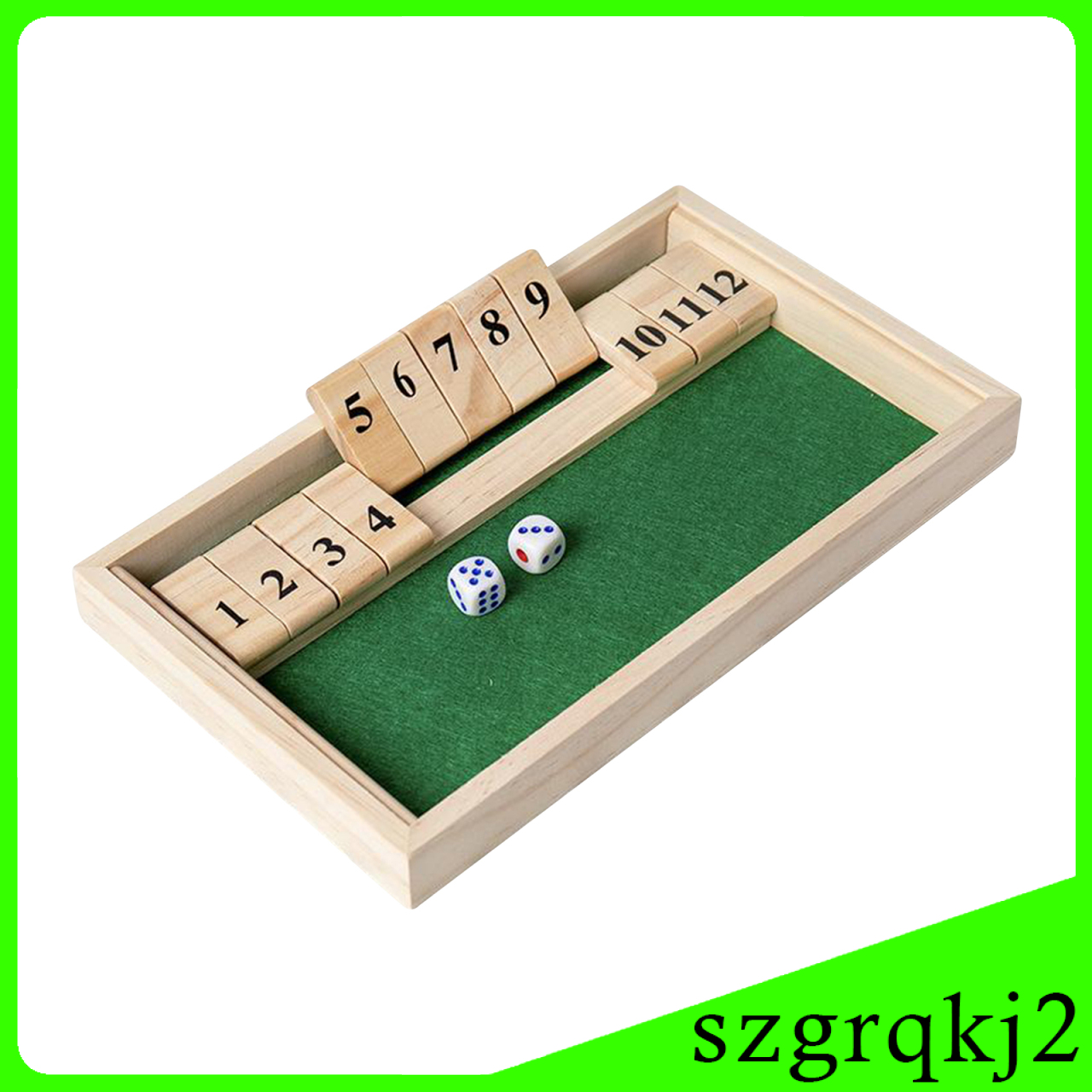 Newest Shut The Box Game - 12 Numbers Wooden Dice Game Wooden Number Board Game