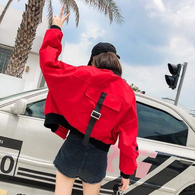 Áo khoác kaki nữ jacket dáng ngắn siêu cá tính