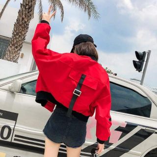 Áo khoác kaki nữ jacket dáng ngắn siêu cá tính
