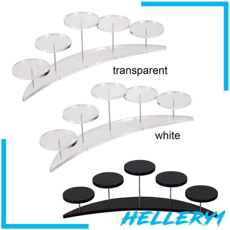 [Hellery1] Giá Đỡ Acrylic Trong Suốt 5 Tầng Trưng Bày Bánh Cupcake / Món Tráng Miệng Hoặc Bộ Sưu Tập