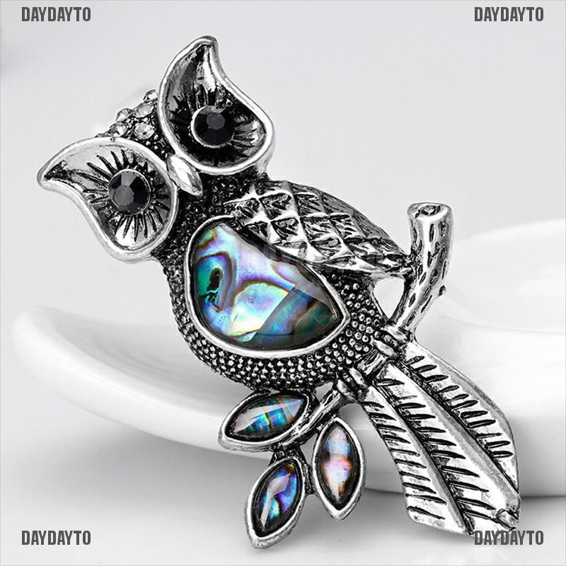 Ghim Cài Áo Hình Vỏ Sò / Cú Mèo Phong Cách Vintage