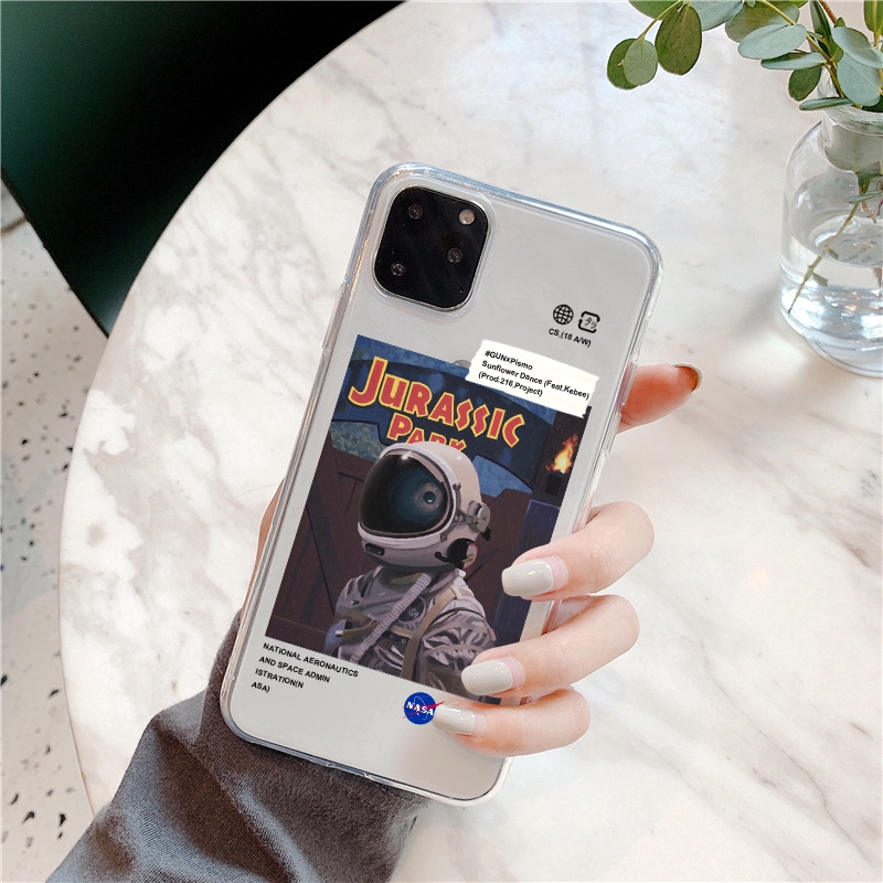 Nasa astronaut Apple iphone 11 11pro 11promax phone case iphone 6 6s se 7 7plus 8 8plus soft shell Silicone iphone X XR xsmax Cover case Transparent shell personality fashion