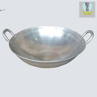 Chảo nhôm hợp kim dày size lớn 35 cm 40 cm 44 cm 46 cm và 55 cm dùng cho quán ăn, nhà hàng