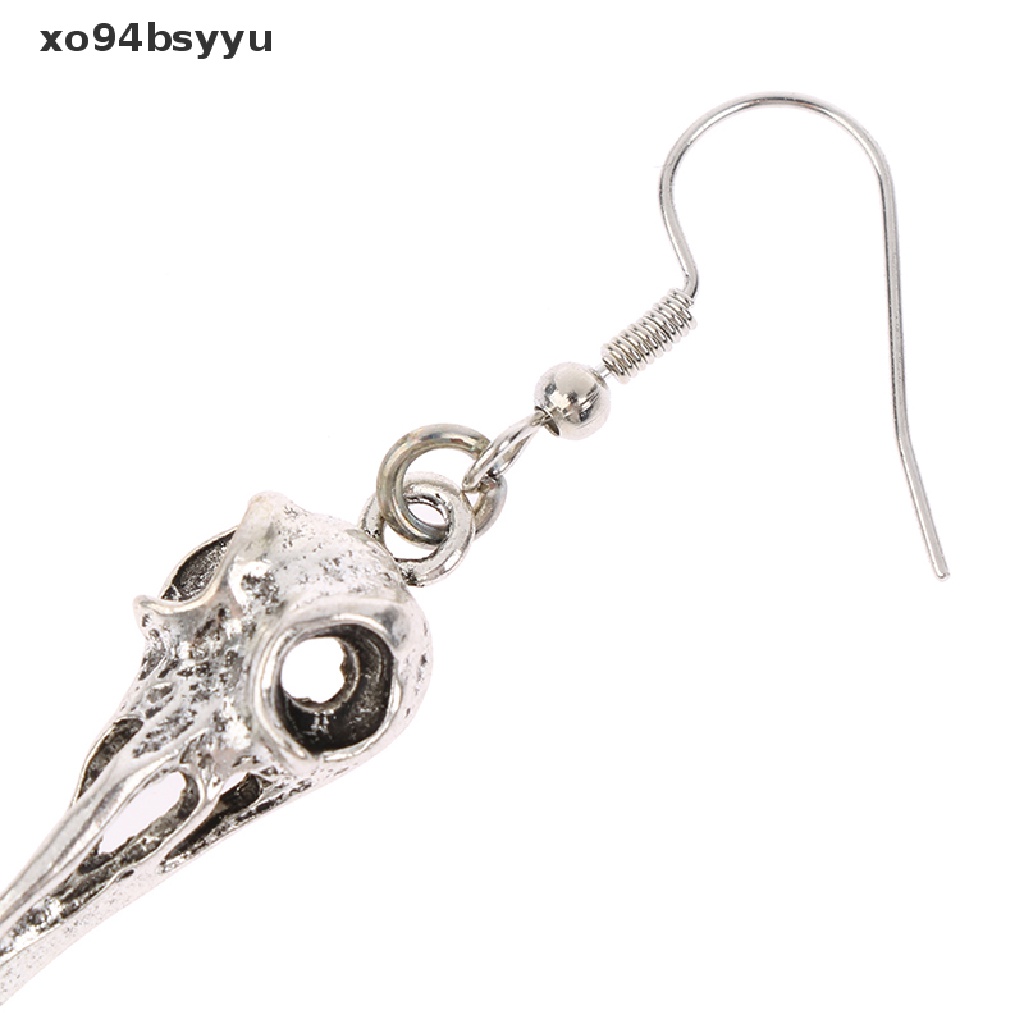 [xo94bsyyu] Bông Tai Hình Đầu Lâu Chim Phong Cách Gothic Làm Quà Tặng Phong Cách Punk