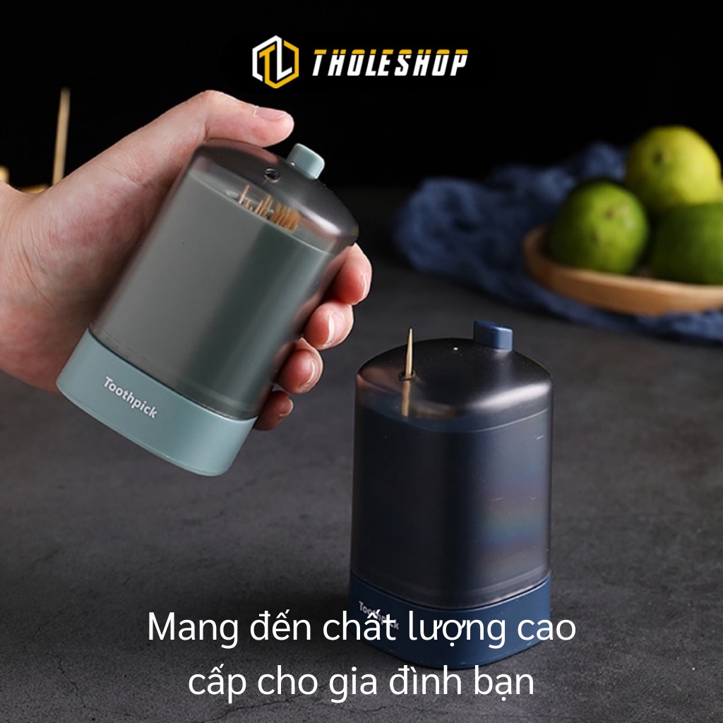 Hũ Tăm - Hộp Đựng Tăm Xỉa Răng Nhấn nút Tự Động, Kiểu Dáng Sang Trọng 9534